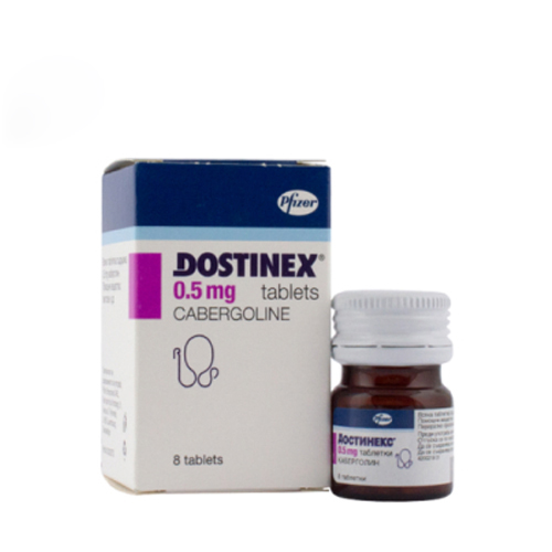 [T00214] Dostinex Cabergolina 0.5mg Pfizer (Lọ/8v) Date 03/2025