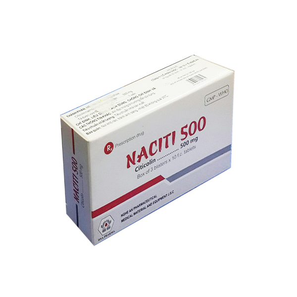 [T00218] Naciti Citicolin 500mg Nghệ An (H/30v) date 09/2024