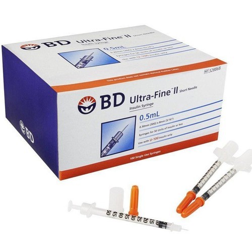 [T00237] Bơm tiểu đường Bd Ultra Fine II 0.5ml (H/100cái)