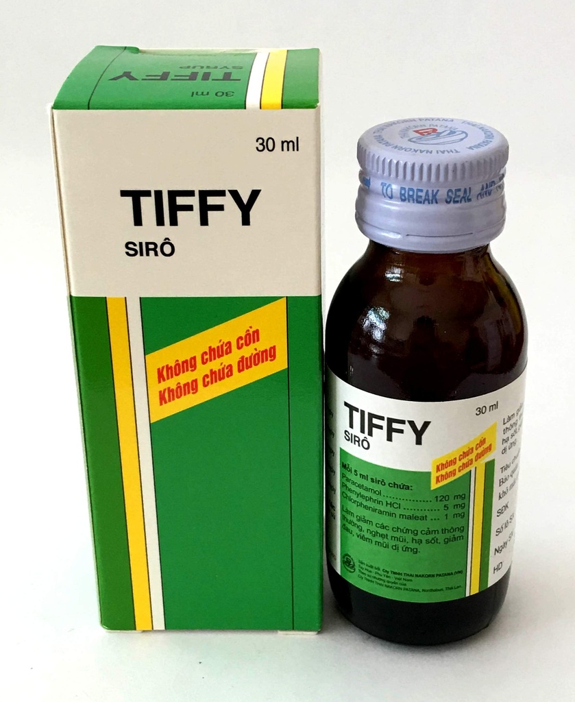 [T00242]  Tiffy Siro Thai Nakorn Patana Thái Lan (Lọ/30ml) Date 09/2026