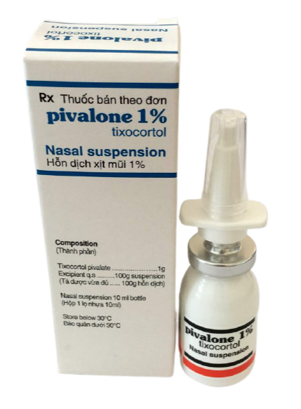 [T00244] Pivalone Tixocortol 1% xịt  mũi Pfizer (Lọ/10ml)