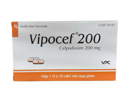[T00285] Vipocef Cefpodoxime 200mg Cửu Long (H/10v)
