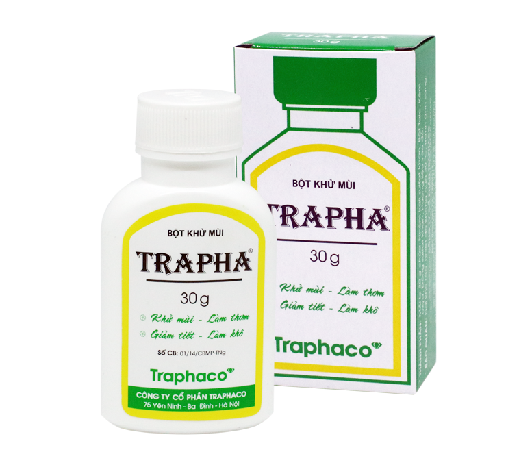 [T00352] Trapha Bột khử mùi Traphaco (Lọ/30g)