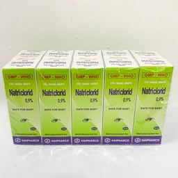 [T00354] Natri Clorid 0.9% nhỏ mắt Hải Phòng (Cọc/10chai/8ml) rẻ date 11/2024