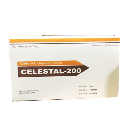 [T00396] Celestal Celecoxib 200mg Ấn Độ (H/30v)