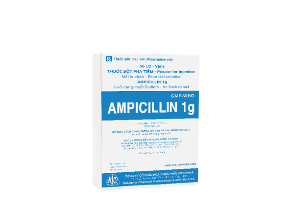 [T00460] Ampicillin 1g tiêm Mekophar (H/50lọ/1g)