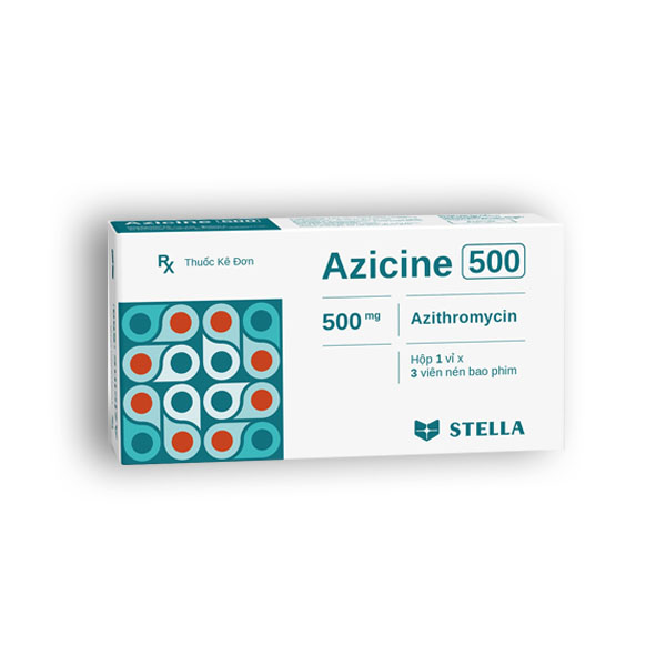 [T00463] Azicine 500 Azithromycin 500mg Stella (H/6v)