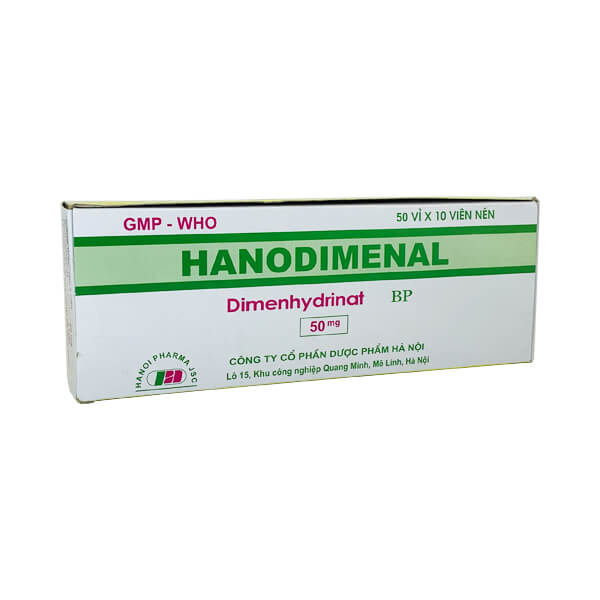 [T00491] Hanodimenal Dimenhydrinat 50mg Hà Nội (H/500v) date 09/2027