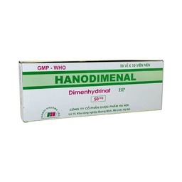 [T00491] Hanodimenal Dimenhydrinat 50mg Hà Nội (H/500v) 