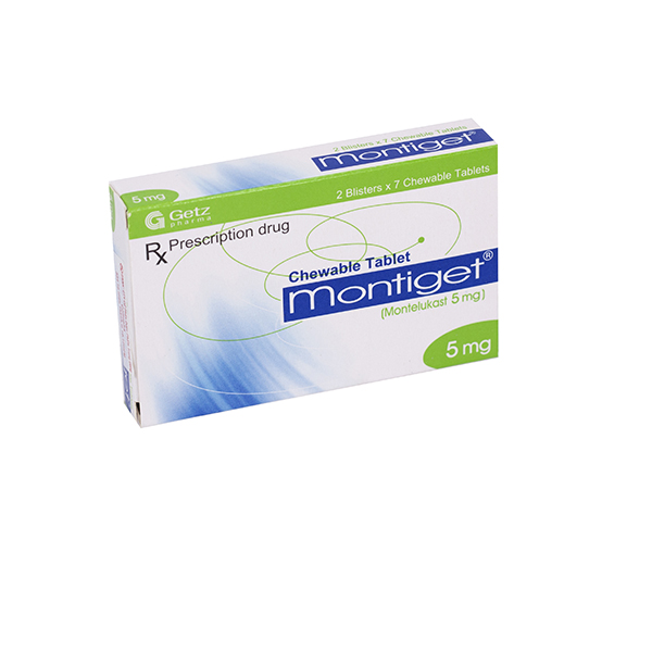 [T00589] Montiget Montelukast 5mg Getz Pakistan (H/14v) Date 11/2026