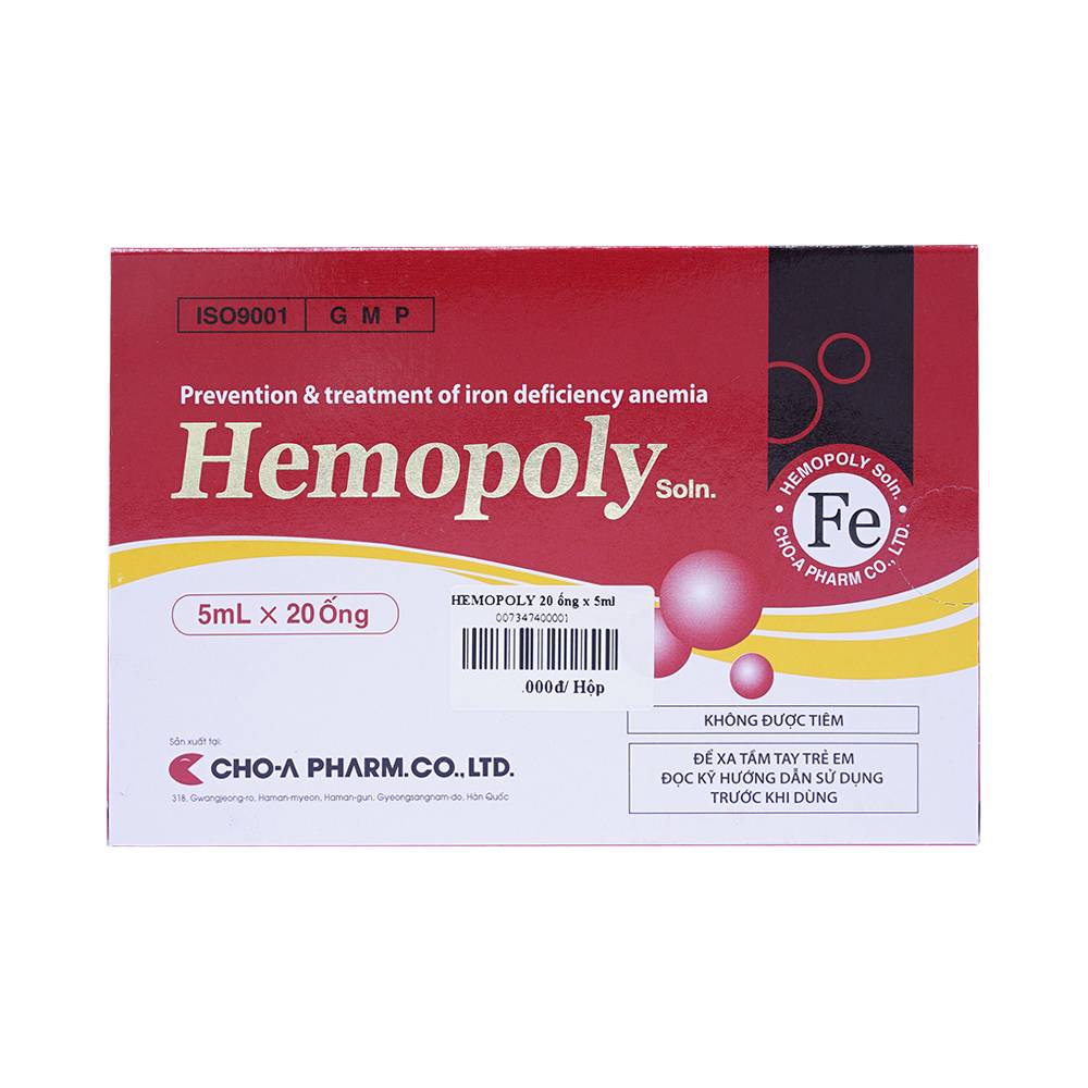 [T00635] Hemopoly Choapharm Hàn Quốc (H/20o/5ml) 