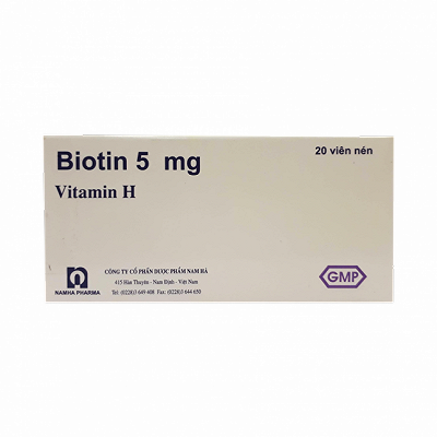 [T00809]  Biotin Vitamin H 5mg Namha (H/20v)