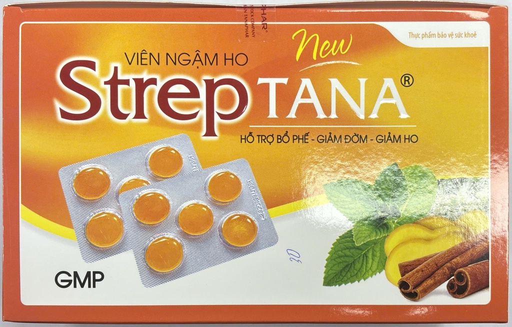 [T00843] StrepTana viên ngậm ho Tân Á (H/100v)