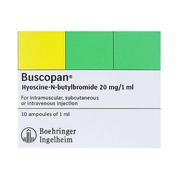 [T00849]  Buscopan 20mg/Ml tiêm Boehringer  (H/10o/1ml) date 03/2026