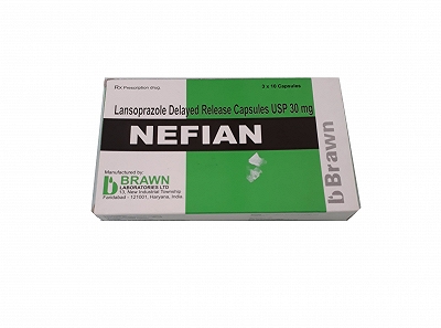 [T00998] Nefian Lansoprazole 30mg Brawn Ấn Độ (H/30v) Date 04/2025