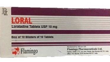 [T01000] Loral Loratadine 10mg Flamingo Ấn Độ(H/100v)