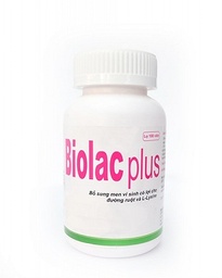 [T01037] Biolac Plus Biotech 500mg Nam Việt (Lọ/100v)