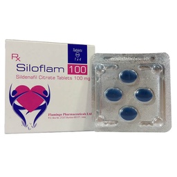 [T01154] Siloflam Sildenafil 100mg Flamingo Ấn Độ (H/4v) Date 11/2026
