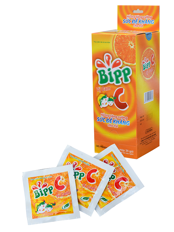 [T01191] Bipp C Kẹo ngậm vitamin C DHG Hậu Giang (H/35gói)