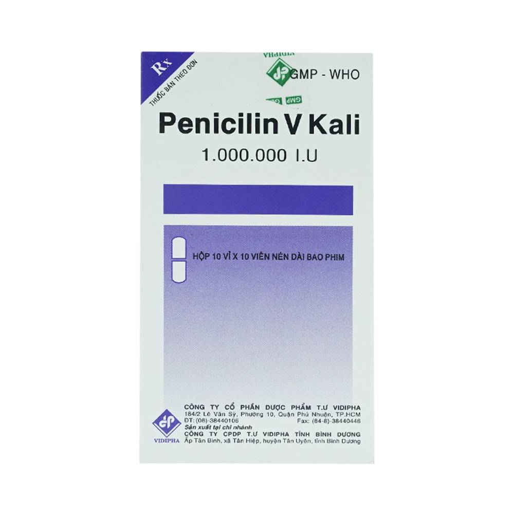 [T01260]  Penicilin V Kali 1.000.000 IU Vidipha (H/100v)