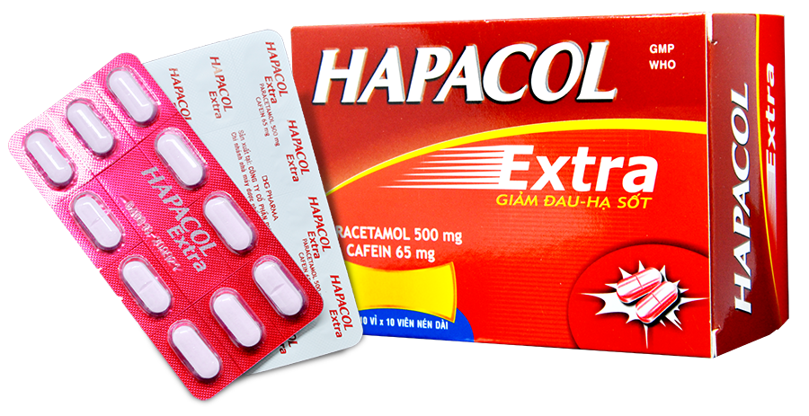 [T01297] Hapacol Extra 500mg DHG Hậu Giang (H/100v)