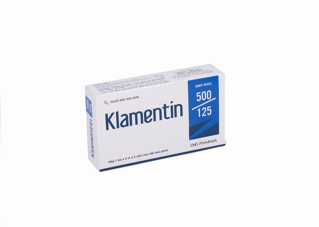 [T01298] Klamentin 500/125 Viên Nén Bao Phim DHG Hậu Giang (H/12v)