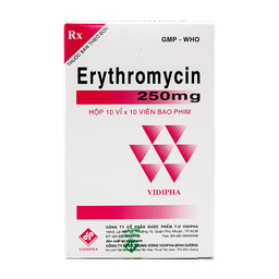 [T01302]  Erythromycin 250mg Vidipha (H/100v)
