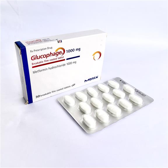 [T01355] Glucophage Metformin 1000mg Merck (H/30v)