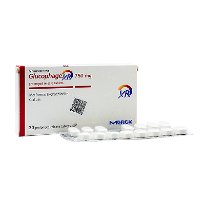 [T01467]  Glucophage XR Metformin 750mg Merck (H/30v)