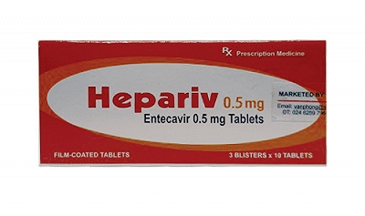 [T01504] Hepariv Entecavir 0.5mg Ấn Độ (H/30v)