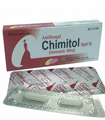[T01565] Chimitol Clotrimazole 500mg Viên đặt phụ khoa Aprogen (H/2v)