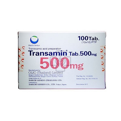 [T01586]  Transamin Tranexamic Acid 500mg Thái Lan (H/100v)