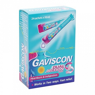 [T01637] Gaviscon Dual Action Anh (H/24gói) (Hồng) Date 10/2026