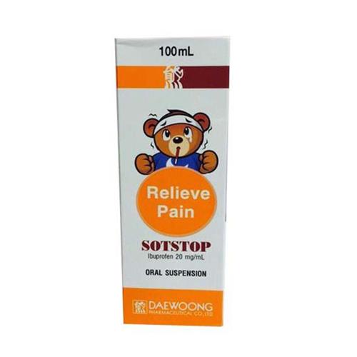 [T01671] Sotstop Ibuprofen 20mg/ml siro Daewoong Hàn Quốc (Lọ/100ml) Date 11/2026