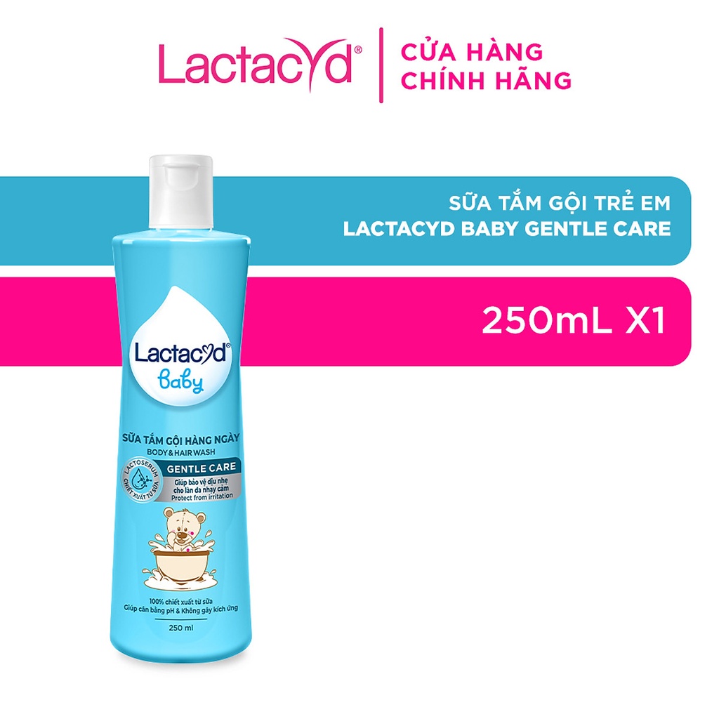 [T01693] Lactacyd BB sữa tắm gội hàng ngày cho trẻ em Sanofi (Chai/250ml)
