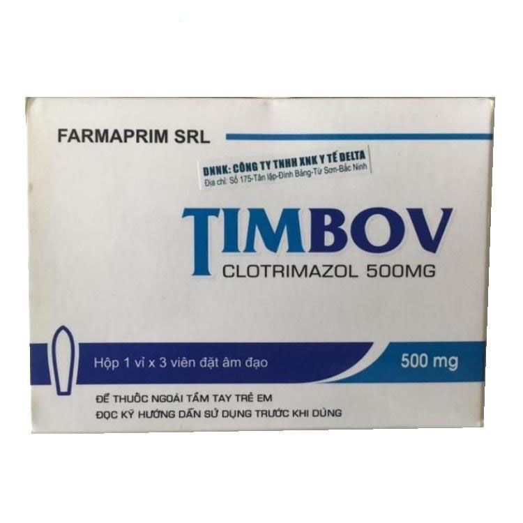 [T01731]  Timbov Clotrimazol viên đặt 500mg Farrmaprim (H/3v)