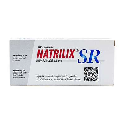 [T01744] Natrilix SR Indapamide 1.5mg Pháp (H/30v) Date 05/2027