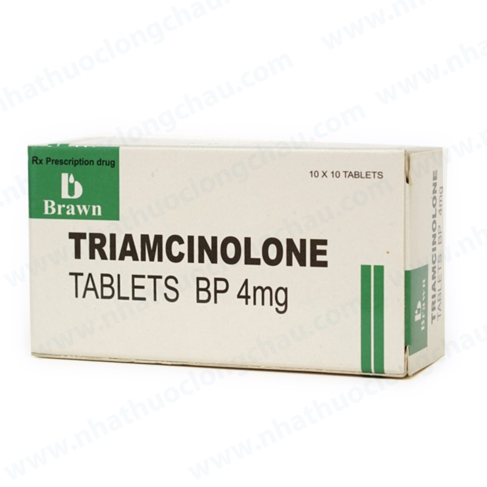 [T01771] Triamcinolone 4mg Brawn Ấn Độ (H/100v) Date 09/2027
