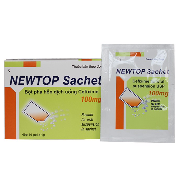 [T01772] Newtop Sachet Cefixim 100mg Ấn Độ (H/10gói) Date 05/2027