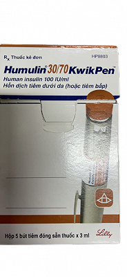 [T01841] Humulin 30/70 Kwikpen bút tiêm tiểu đường Lilly France (1bút)