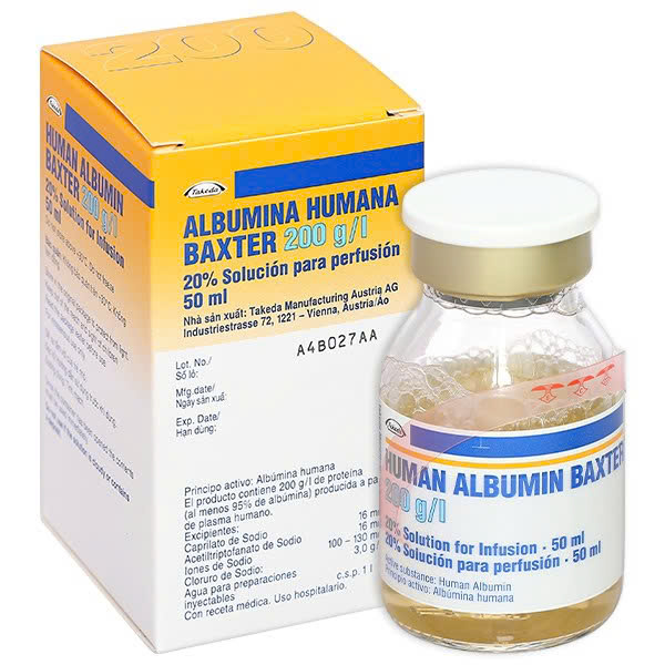 [T01902] Albumina Humana Baxter 200g/l  (Lọ/50ml)