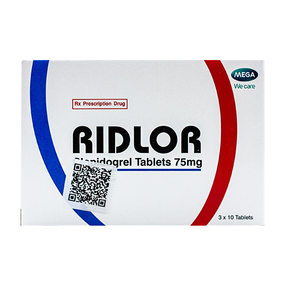 [T01904]  Ridlor Clopidogrel 75mg Mega (H/30v)
