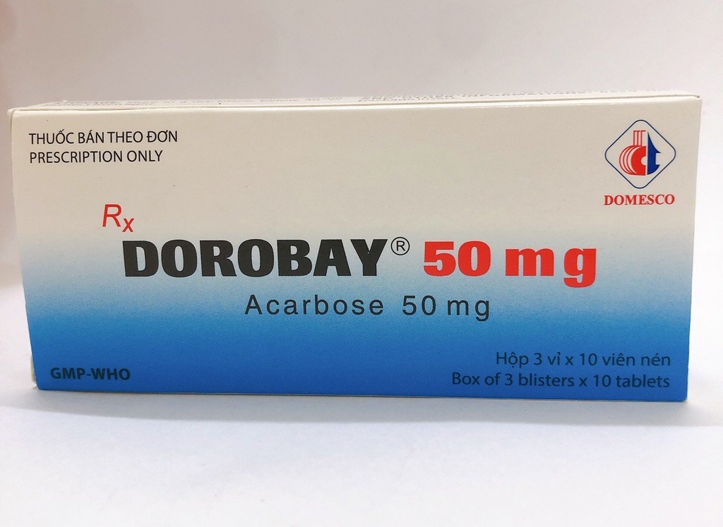 [T01937] Dorobay Acarbose 50mg Đồng Tháp (H/30v)