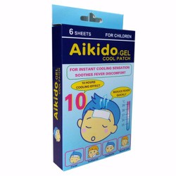 [T02012] Aikido Gel Cool Patch Miếng Dán Hạ Sốt  (H/6miếng)