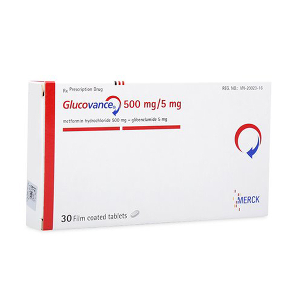[T02029]  Glucovance 500mg/5mg Merck (H/30v) Date 07/2027