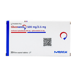 [T02030] Glucovance 500mg/2.5mg Merck (H/30v) Date 04/2026