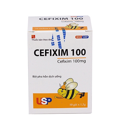 [T02138] Cefixim 100mg USP (H/10 gói) (Con Ong) Date 11/2027