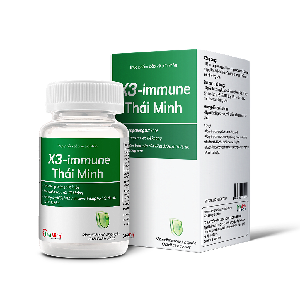 [T02197] X3 Immune Thái Minh (Lọ/30v)