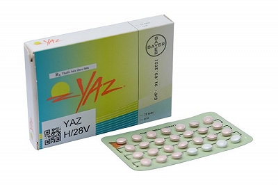 [T02201] Yaz Drospirenone Ethinylestradiol tránh thai Bayer (H/28v)