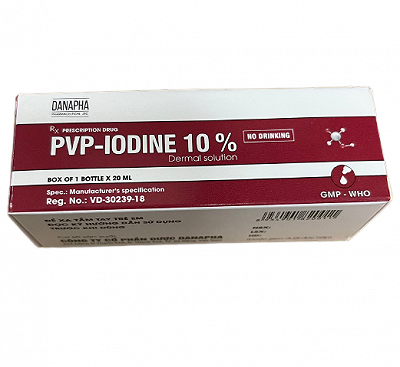[T02245] PVP Iodine 10%  Đà Nẵng (Lọ/20ml) date 09/2024